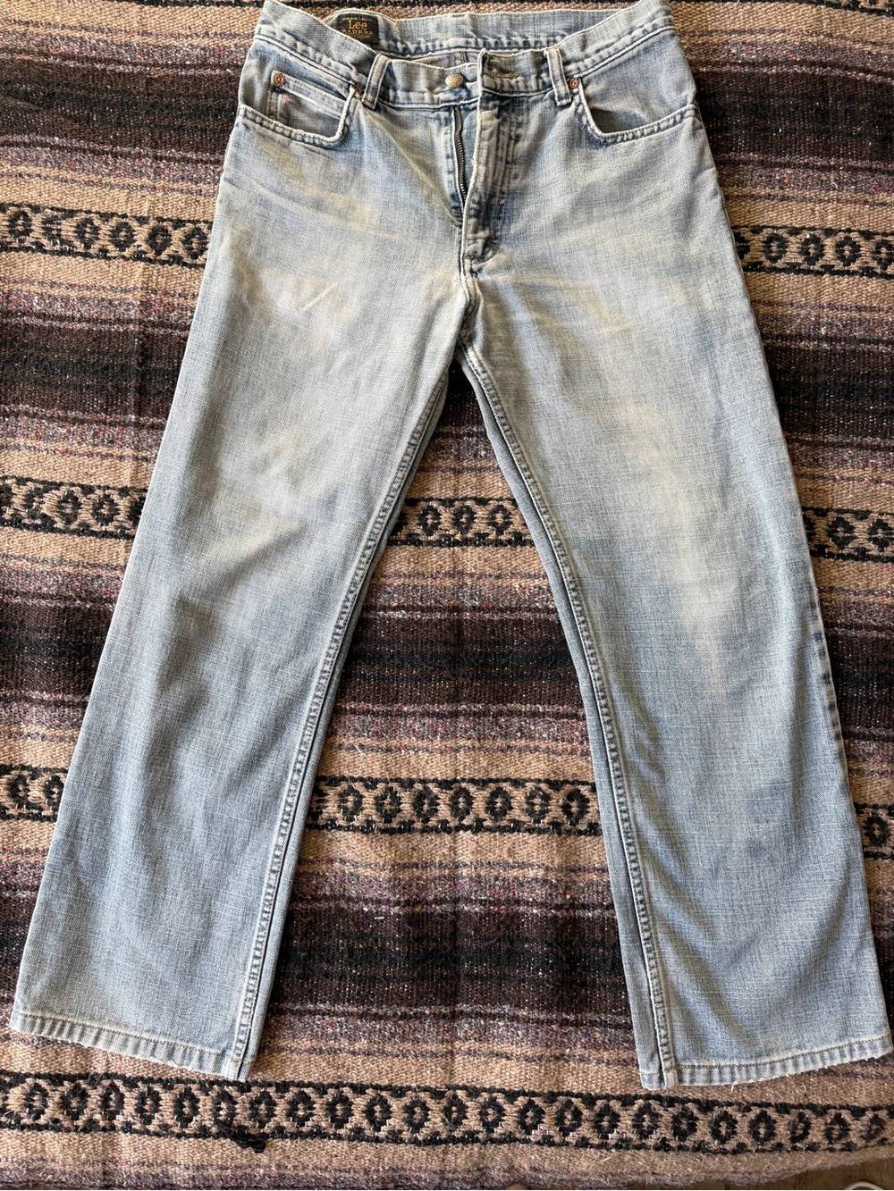Vintage 90s Lee Riders Union Made Light Wash Straight Leg Jeans